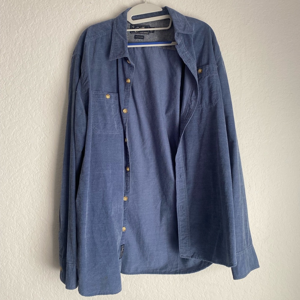 Faded blue corduroy button up🙂